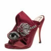 N21 Maroon Embellished Satin Knot Mules Sandals Size 36 Women 1 N21 Maroon Embellished Satin Knot Mules Sandals Size 36 Women -N21shop luxury women n21 used shoes p350849 006