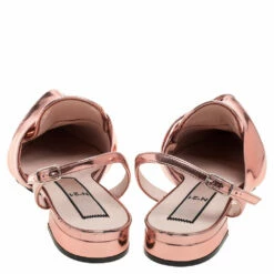 N21 Metallic Bronze Leather Knotted Toe Slingback Flat Sandals Size 40 Women 6 N21 Metallic Bronze Leather Knotted Toe Slingback Flat Sandals Size 40 Women -N21shop luxury women n21 used shoes p355594 007