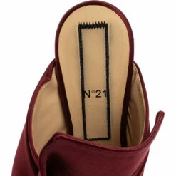 N21 Burgundy Satin Knot Open Toe Sandals Size 39 Women 8 N21 Burgundy Satin Knot Open Toe Sandals Size 39 Women -N21shop luxury women n21 used shoes p359925 002