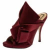 N21 Burgundy Satin Knot Open Toe Sandals Size 39 Women 1 N21 Burgundy Satin Knot Open Toe Sandals Size 39 Women -N21shop luxury women n21 used shoes p359925 005