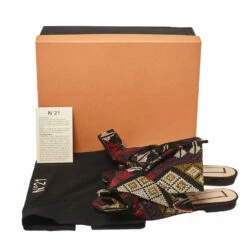 N21 Multicolor Embroidered Fabric Knot Flat Slides Size 36 Women Flats 9 N21 Multicolor Embroidered Fabric Knot Flat Slides Size 36 Women Flats -N21shop luxury women n21 used shoes p366278 001