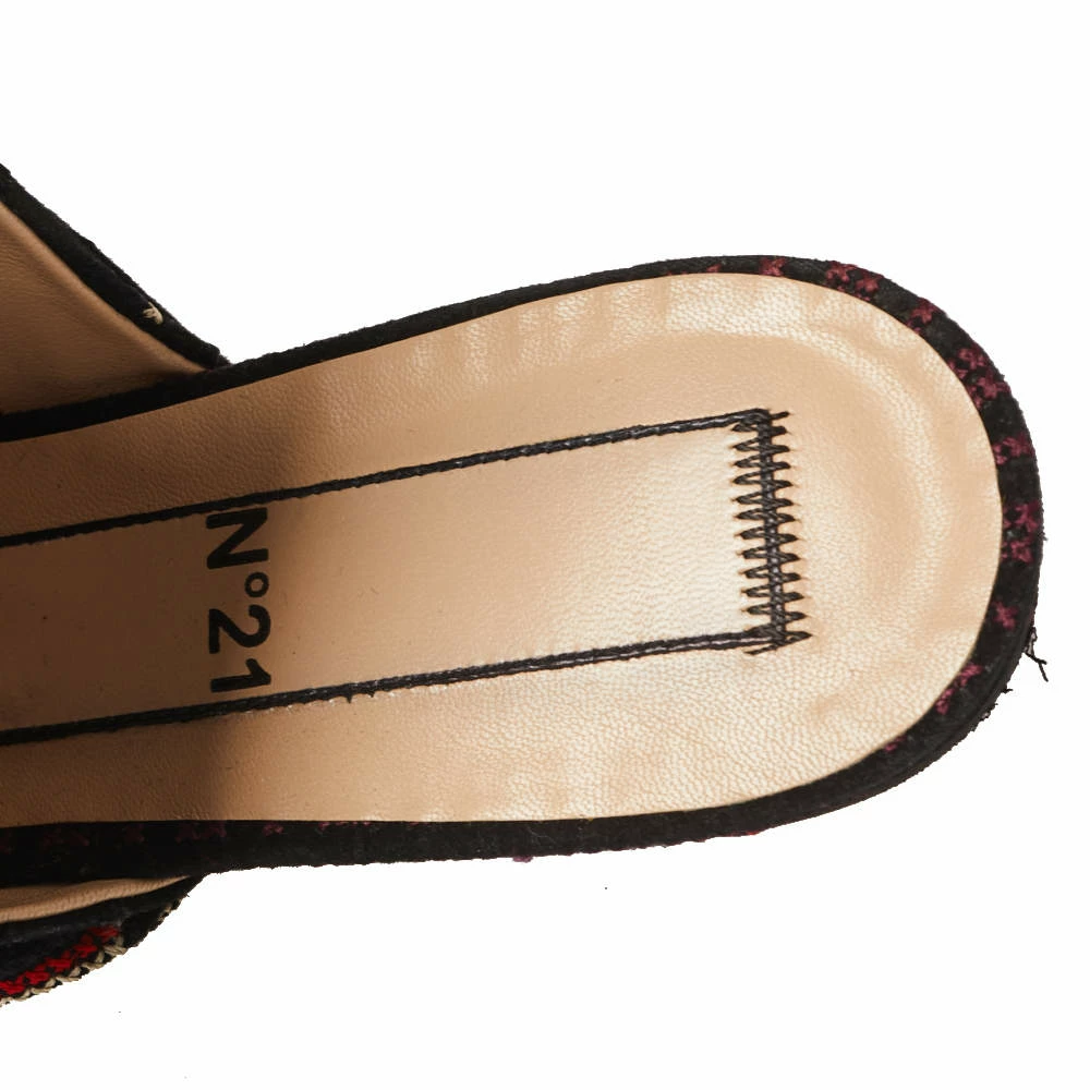 N21 Multicolor Embroidered Fabric Knot Flat Slides Size 36 Women Flats N21 Multicolor Embroidered Fabric Knot Flat Slides Size 36 Women Flats -N21shop luxury women n21 used shoes p366278 007