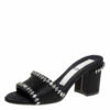N21 Nº21 Black Satin Crystal Embellished Slide Sandals Size 37 Women 2 N21 Nº21 Black Satin Crystal Embellished Slide Sandals Size 37 Women -N21shop luxury women n21 used shoes p370932 002