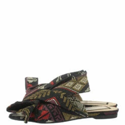 N21 Multicolor Embroidered Fabric Knot Flat Slides Size 36.5 Women Flats 5 N21 Multicolor Embroidered Fabric Knot Flat Slides Size 36.5 Women Flats -N21shop luxury women n21 used shoes p372978 002