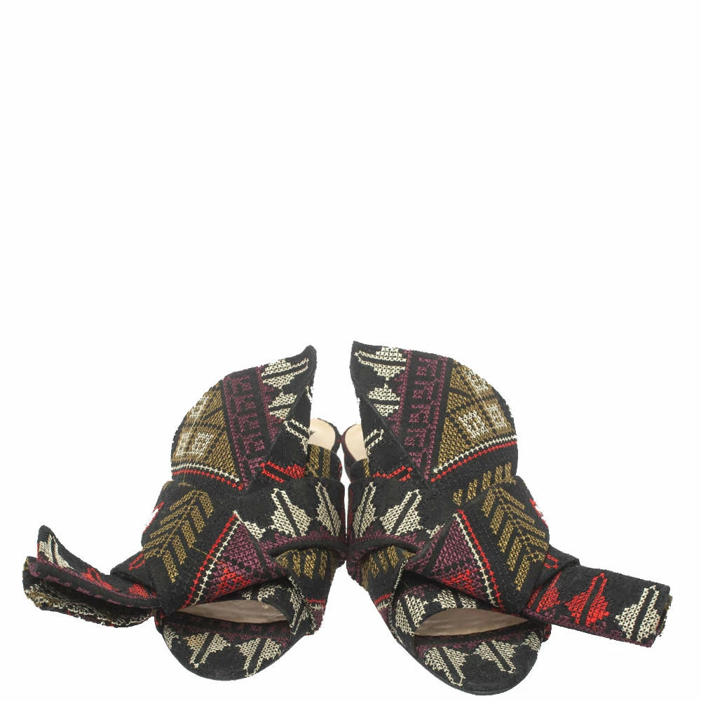 N21 Multicolor Embroidered Fabric Knot Flat Slides Size 36.5 Women Flats N21 Multicolor Embroidered Fabric Knot Flat Slides Size 36.5 Women Flats -N21shop luxury women n21 used shoes p372978 003