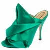 N21 Emerald Green Satin Raso Knot Peep Toe Mules Size 38 Women Sandals 2 N21 Emerald Green Satin Raso Knot Peep Toe Mules Size 38 Women Sandals -N21shop luxury women n21 used shoes p374536 004