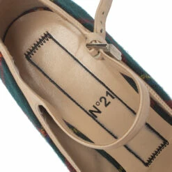 N21 Green Check Fabric Mary Jane Pumps Size 38.5 Women 8 N21 Green Check Fabric Mary Jane Pumps Size 38.5 Women -N21shop luxury women n21 used shoes p376105 004