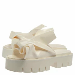 N21 X Kartell White PVC Knot Platform Slides Size 39 Women Sandals -N21shop luxury women n21 used shoes p379382 001
