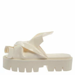 N21 X Kartell White PVC Knot Platform Slides Size 39 Women Sandals -N21shop luxury women n21 used shoes p379382 003