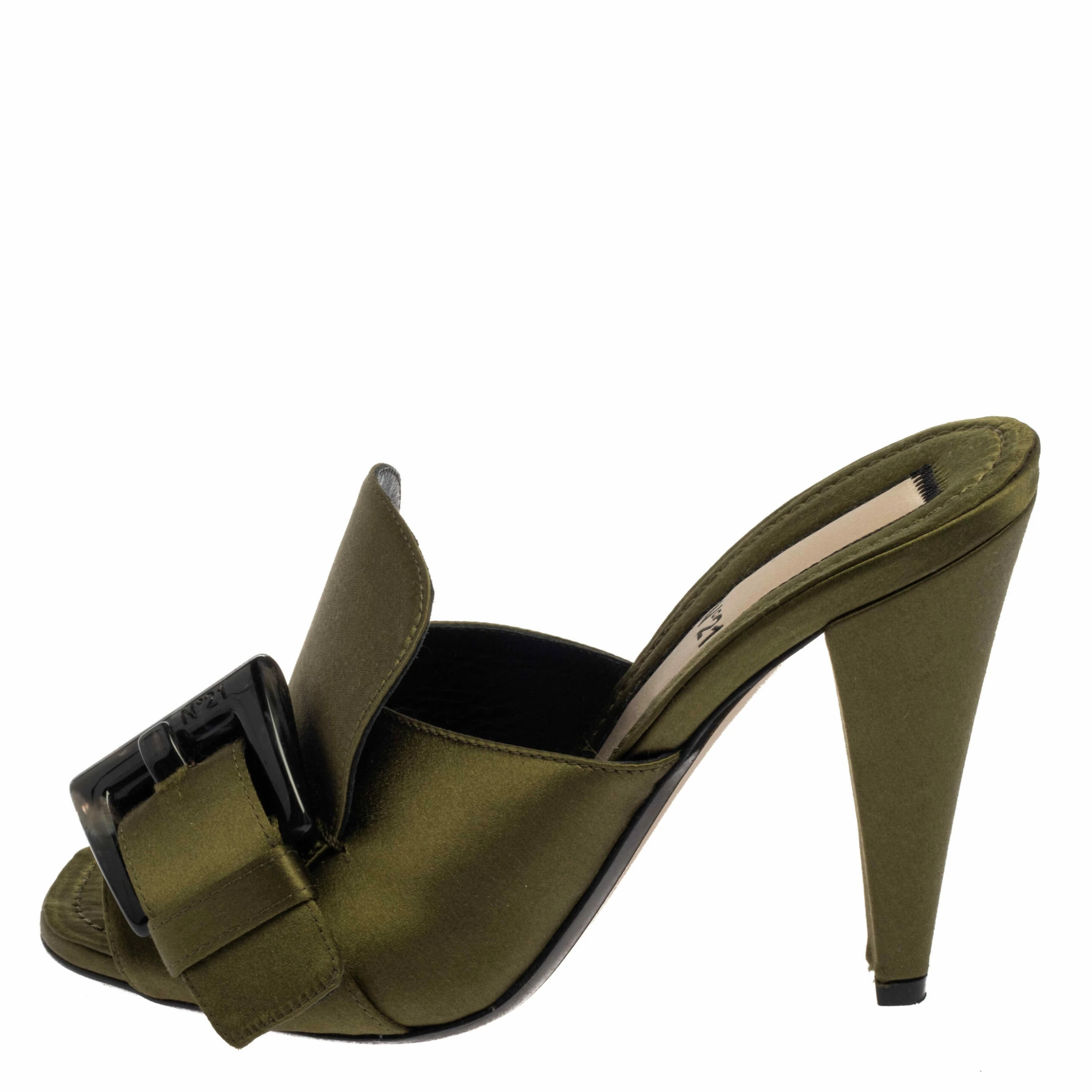 N21 Green Satin Slip On Mule Sandals Size 37.5 Women N21 Green Satin Slip On Mule Sandals Size 37.5 Women -N21shop luxury women n21 used shoes p380963 002 scaled