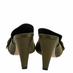 N21 Green Satin Slip On Mule Sandals Size 37.5 Women 6 N21 Green Satin Slip On Mule Sandals Size 37.5 Women -N21shop luxury women n21 used shoes p380963 004