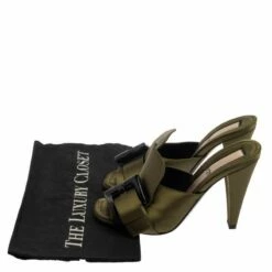 N21 Green Satin Slip On Mule Sandals Size 37.5 Women 9 N21 Green Satin Slip On Mule Sandals Size 37.5 Women -N21shop luxury women n21 used shoes p380963 1610964827 008