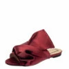 N21 Burgundy Satin Knotted Flats Size 39 Women 1 N21 Burgundy Satin Knotted Flats Size 39 Women -N21shop luxury women n21 used shoes p381157 004