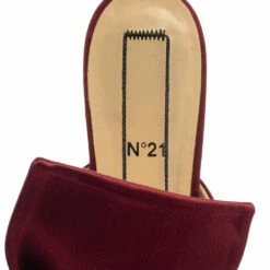 N21 Burgundy Satin Knotted Flats Size 39 Women 8 N21 Burgundy Satin Knotted Flats Size 39 Women -N21shop luxury women n21 used shoes p381157 005