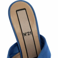 N21 Blue Satin Twisted Knot Mule Sandals Size 39 Women 8 N21 Blue Satin Twisted Knot Mule Sandals Size 39 Women -N21shop luxury women n21 used shoes p385472 003