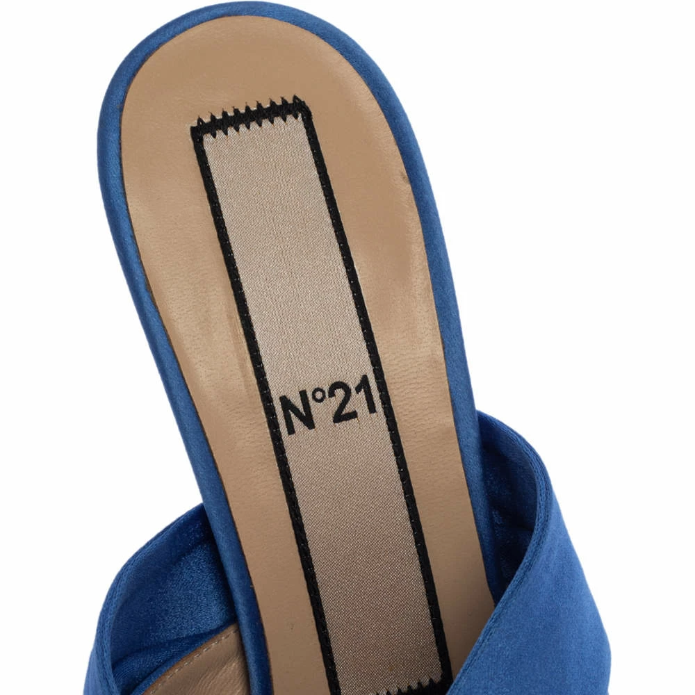 N21 Blue Satin Twisted Knot Mule Sandals Size 39 Women N21 Blue Satin Twisted Knot Mule Sandals Size 39 Women -N21shop luxury women n21 used shoes p385472 003