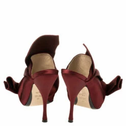 N21 N°21 Burgundy Satin Ronny Pleated Mules Size 41 Women Sandals 6 N21 N°21 Burgundy Satin Ronny Pleated Mules Size 41 Women Sandals -N21shop luxury women n21 used shoes p389467 007