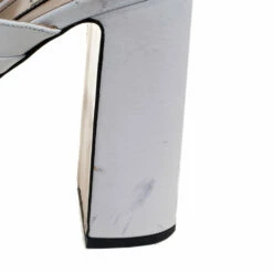 N21 White Leather Fringed Platform Mule Sandals Size 38.5 Women 9 N21 White Leather Fringed Platform Mule Sandals Size 38.5 Women -N21shop luxury women n21 used shoes p389659 009