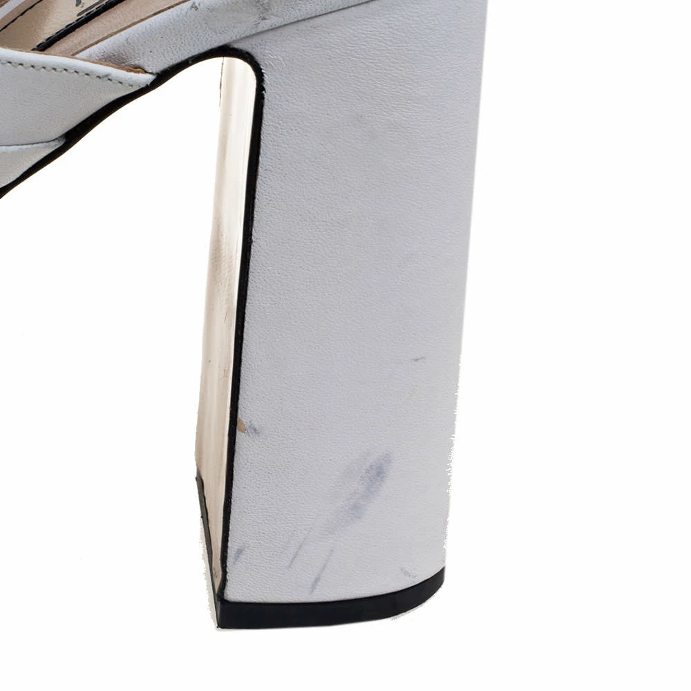 N21 White Leather Fringed Platform Mule Sandals Size 38.5 Women N21 White Leather Fringed Platform Mule Sandals Size 38.5 Women -N21shop luxury women n21 used shoes p389659 009