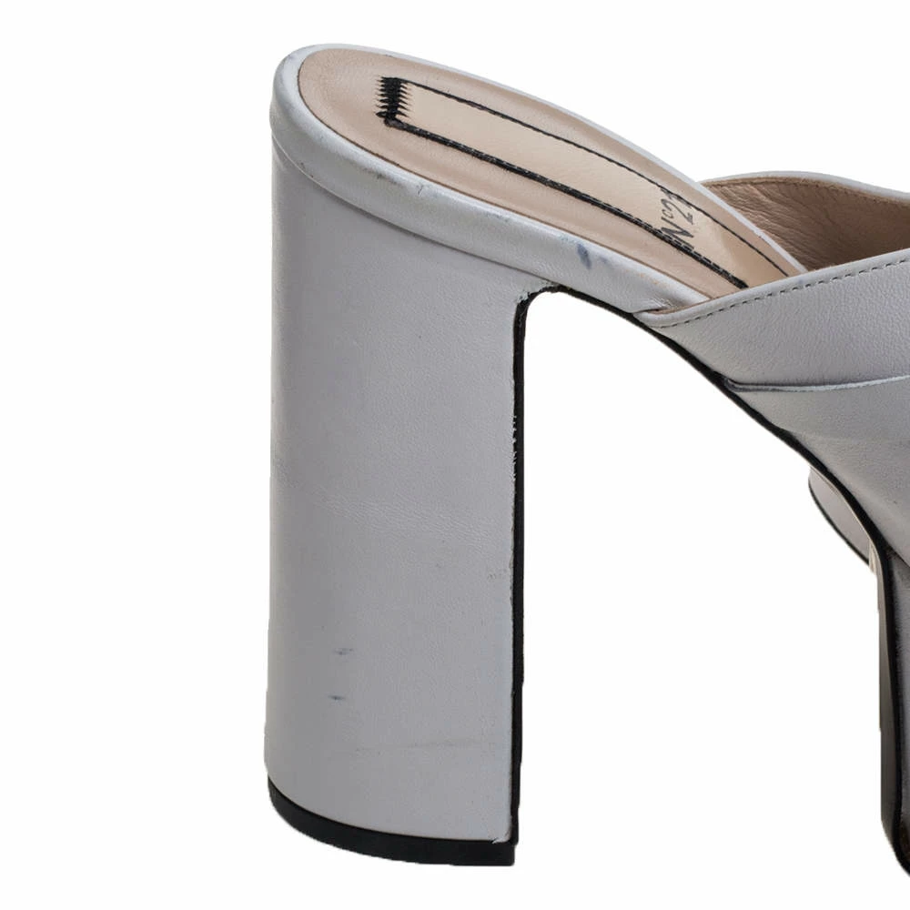 N21 White Leather Fringed Platform Mule Sandals Size 38.5 Women N21 White Leather Fringed Platform Mule Sandals Size 38.5 Women -N21shop luxury women n21 used shoes p389659 010