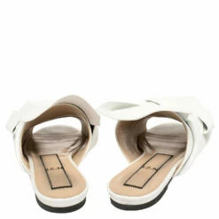 N21 White Leather Knot Flat Mules Size 38 Women Flats 6 N21 White Leather Knot Flat Mules Size 38 Women Flats -N21shop luxury women n21 used shoes p393592 004