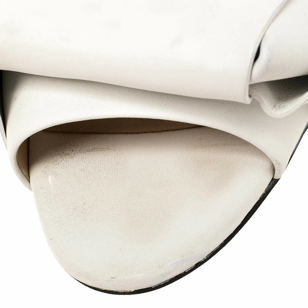 N21 White Leather Knot Flat Mules Size 38 Women Flats N21 White Leather Knot Flat Mules Size 38 Women Flats -N21shop luxury women n21 used shoes p393592 005