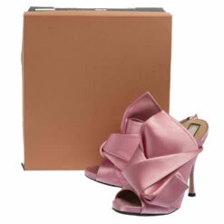 N21 Pink Satin Raso Peep Toe Mules Size 39.5 Women Sandals 8 N21 Pink Satin Raso Peep Toe Mules Size 39.5 Women Sandals -N21shop luxury women n21 used shoes p395821 001