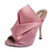 N21 Pink Satin Raso Peep Toe Mules Size 39.5 Women Sandals 1 N21 Pink Satin Raso Peep Toe Mules Size 39.5 Women Sandals -N21shop luxury women n21 used shoes p395821 003