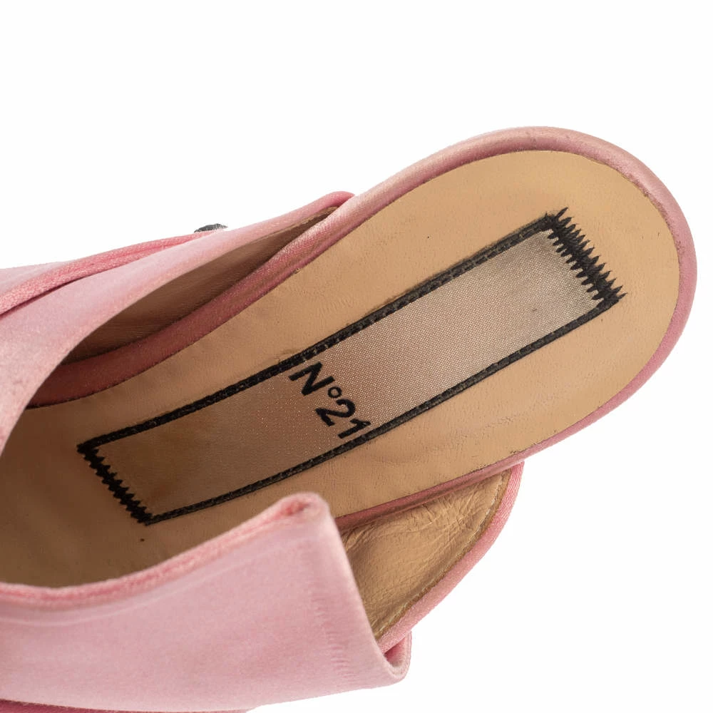 N21 Pink Satin Raso Peep Toe Mules Size 39.5 Women Sandals N21 Pink Satin Raso Peep Toe Mules Size 39.5 Women Sandals -N21shop luxury women n21 used shoes p395821 008