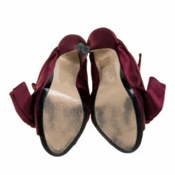 N21 N°21 Burgundy Satin Ronny Pleated Mules Size 36 Women Sandals 7 N21 N°21 Burgundy Satin Ronny Pleated Mules Size 36 Women Sandals -N21shop luxury women n21 used shoes p398524 001