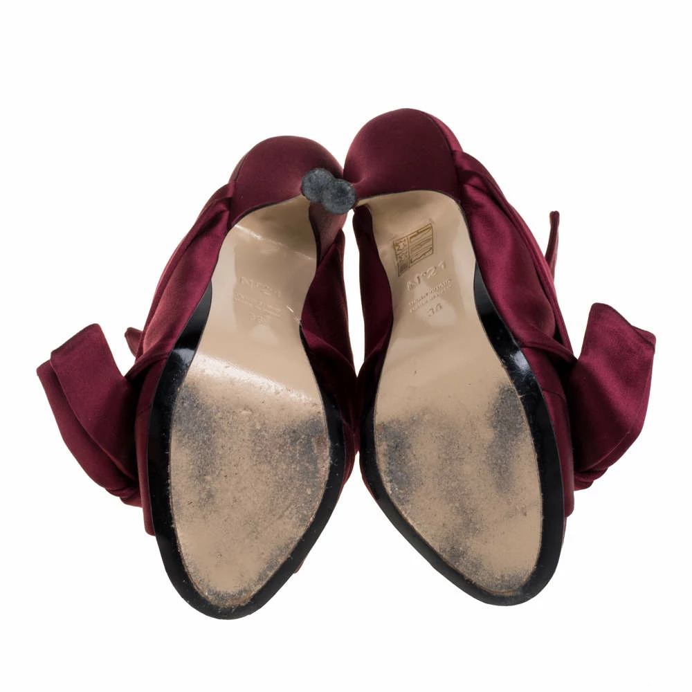 N21 N°21 Burgundy Satin Ronny Pleated Mules Size 36 Women Sandals N21 N°21 Burgundy Satin Ronny Pleated Mules Size 36 Women Sandals -N21shop luxury women n21 used shoes p398524 001