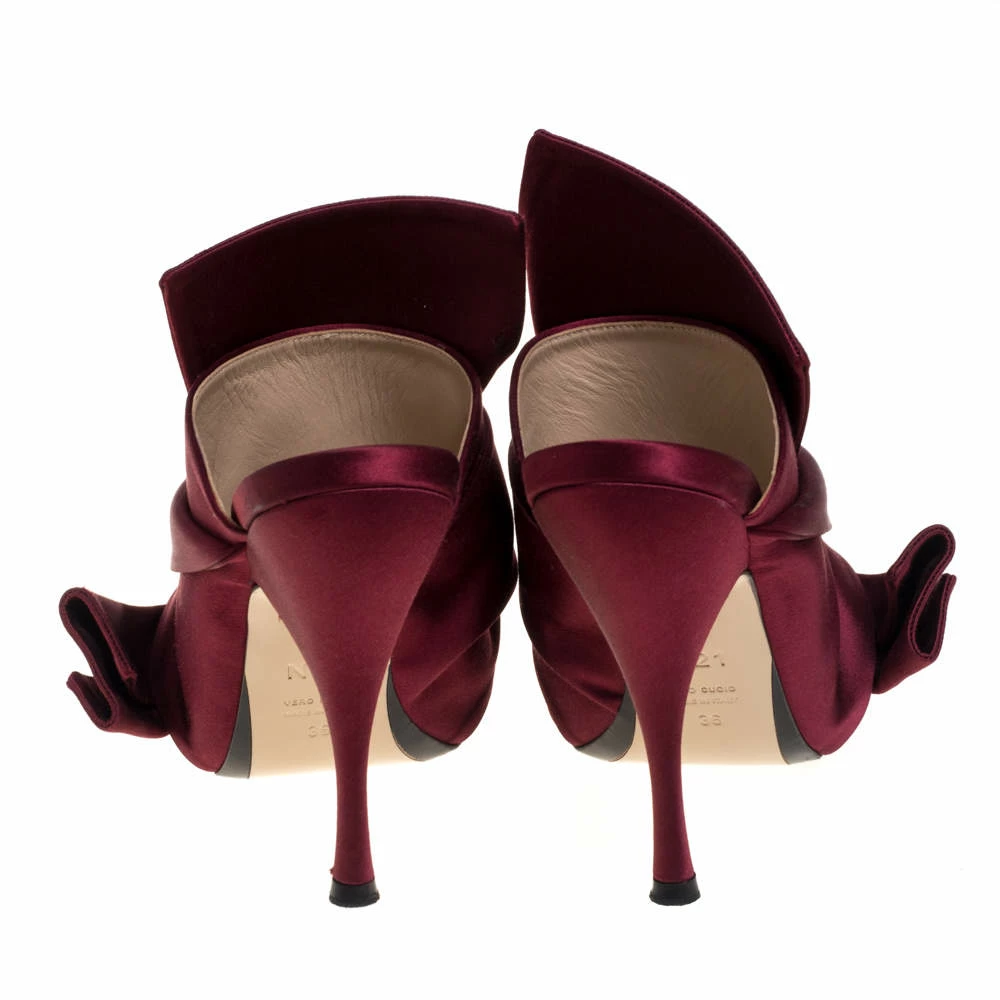 N21 N°21 Burgundy Satin Ronny Pleated Mules Size 36 Women Sandals N21 N°21 Burgundy Satin Ronny Pleated Mules Size 36 Women Sandals -N21shop luxury women n21 used shoes p398524 002