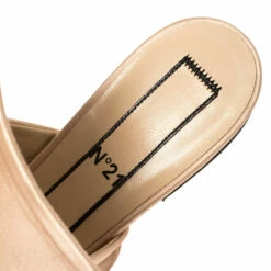 N21 Nº21 Cream Satin Knotted Slide Flats Size 37 Women 8 N21 Nº21 Cream Satin Knotted Slide Flats Size 37 Women -N21shop luxury women n21 used shoes p398539 001
