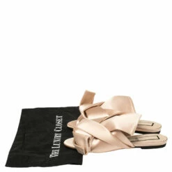 N21 Nº21 Cream Satin Knotted Slide Flats Size 37 Women 9 N21 Nº21 Cream Satin Knotted Slide Flats Size 37 Women -N21shop luxury women n21 used shoes p398539 003