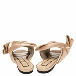 N21 Nº21 Cream Satin Knotted Slide Flats Size 37 Women 6 N21 Nº21 Cream Satin Knotted Slide Flats Size 37 Women -N21shop luxury women n21 used shoes p398539 004