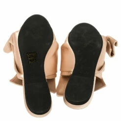N21 Nº21 Cream Satin Knotted Slide Flats Size 37 Women 7 N21 Nº21 Cream Satin Knotted Slide Flats Size 37 Women -N21shop luxury women n21 used shoes p398539 005