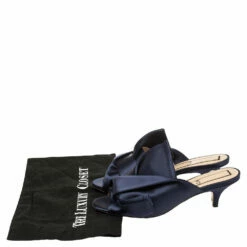 N21 Nº21 Navy Blue Satin Raso Knot Peep Toe Kitten Heel Mules Size 37 Women Sandals 9 N21 Nº21 Navy Blue Satin Raso Knot Peep Toe Kitten Heel Mules Size 37 Women Sandals -N21shop luxury women n21 used shoes p398620 002