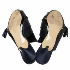 N21 Nº21 Navy Blue Satin Raso Knot Peep Toe Kitten Heel Mules Size 37 Women Sandals 7 N21 Nº21 Navy Blue Satin Raso Knot Peep Toe Kitten Heel Mules Size 37 Women Sandals -N21shop luxury women n21 used shoes p398620 004