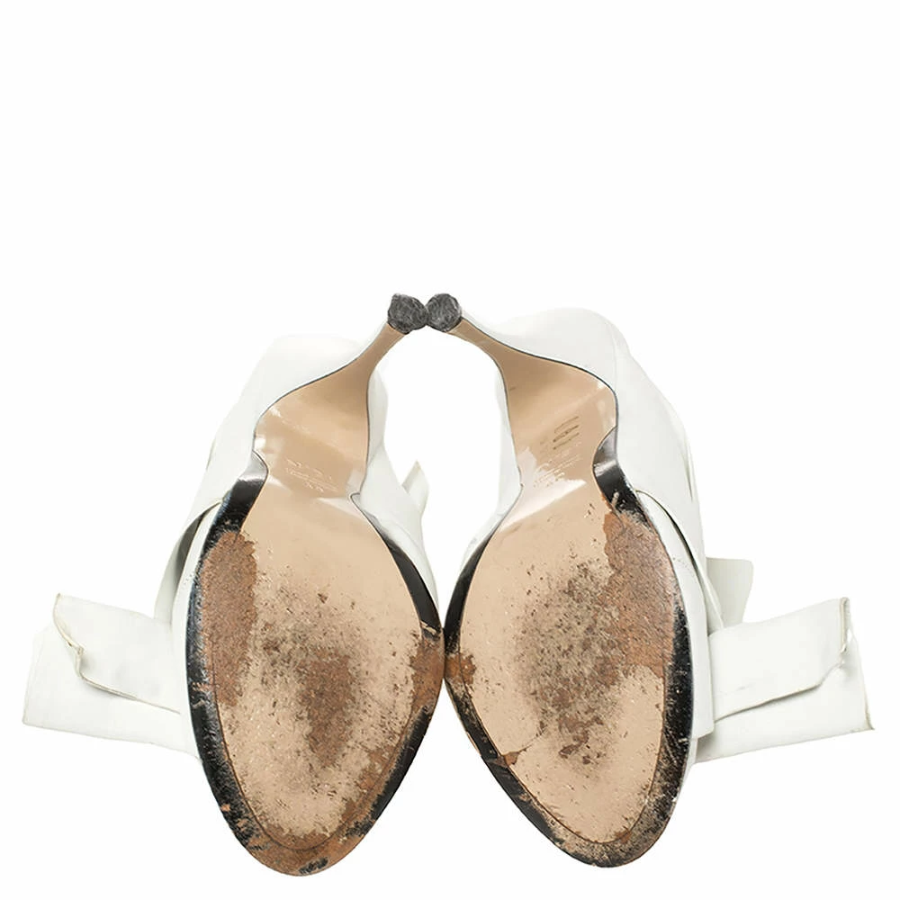 N21 White Leather Ronny Pleated Mules Size 40 Women Sandals N21 White Leather Ronny Pleated Mules Size 40 Women Sandals -N21shop luxury women n21 used shoes p405100 004