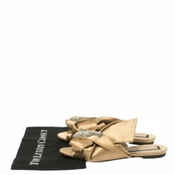 N21 Nº21 Beige Satin Crystal Embellished Flats Size 40 Women 9 N21 Nº21 Beige Satin Crystal Embellished Flats Size 40 Women -N21shop luxury women n21 used shoes p407796 009