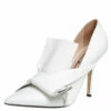 N21 White Leather Abstract Bow Pointed Toe Pumps Size 39 Women 1 N21 White Leather Abstract Bow Pointed Toe Pumps Size 39 Women -N21shop luxury women n21 used shoes p410744 003