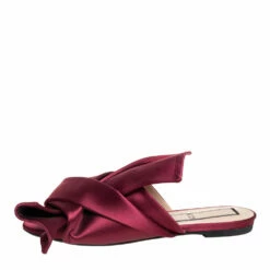 N21 Nº21 Burgundy Satin Raso Knot Flat Slides Size 39 Women Flats 3 N21 Nº21 Burgundy Satin Raso Knot Flat Slides Size 39 Women Flats -N21shop luxury women n21 used shoes p411501 003