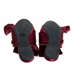 N21 Nº21 Burgundy Satin Raso Knot Flat Slides Size 39 Women Flats 7 N21 Nº21 Burgundy Satin Raso Knot Flat Slides Size 39 Women Flats -N21shop luxury women n21 used shoes p411501 004