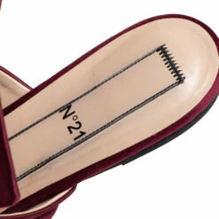 N21 Nº21 Burgundy Satin Raso Knot Flat Slides Size 39 Women Flats 8 N21 Nº21 Burgundy Satin Raso Knot Flat Slides Size 39 Women Flats -N21shop luxury women n21 used shoes p411501 006