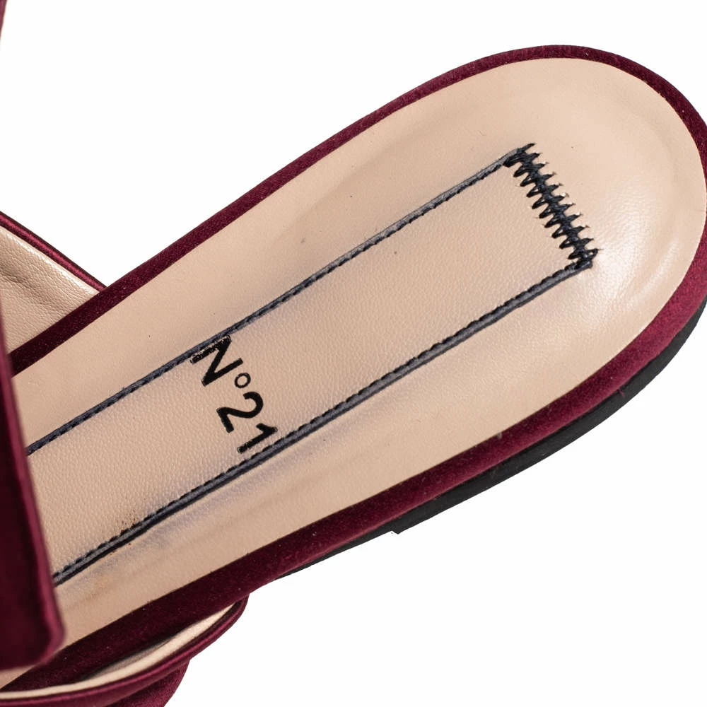 N21 Nº21 Burgundy Satin Raso Knot Flat Slides Size 39 Women Flats N21 Nº21 Burgundy Satin Raso Knot Flat Slides Size 39 Women Flats -N21shop luxury women n21 used shoes p411501 006