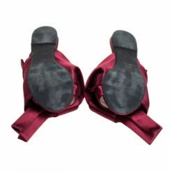 N21 Nº21 Burgundy Satin Knot Flat Slides Size 39 Women Flats 7 N21 Nº21 Burgundy Satin Knot Flat Slides Size 39 Women Flats -N21shop luxury women n21 used shoes p413279 008
