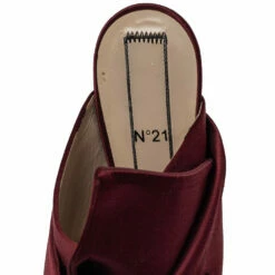 N21 N°21 Burgundy Satin Ronny Pleated Mules Size 39 Women Sandals -N21shop luxury women n21 used shoes p417108 008