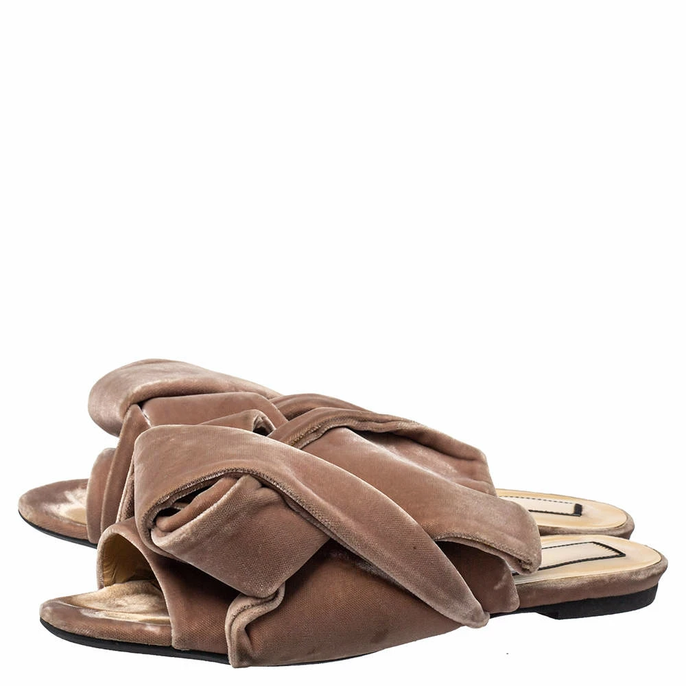 N21 Nº21 Pink Velvet Knot Mule Sandals Size 38.5 Women N21 Nº21 Pink Velvet Knot Mule Sandals Size 38.5 Women -N21shop luxury women n21 used shoes p428656 001