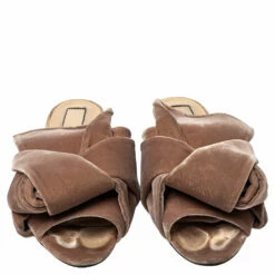 N21 Nº21 Pink Velvet Knot Mule Sandals Size 38.5 Women 4 N21 Nº21 Pink Velvet Knot Mule Sandals Size 38.5 Women -N21shop luxury women n21 used shoes p428656 002