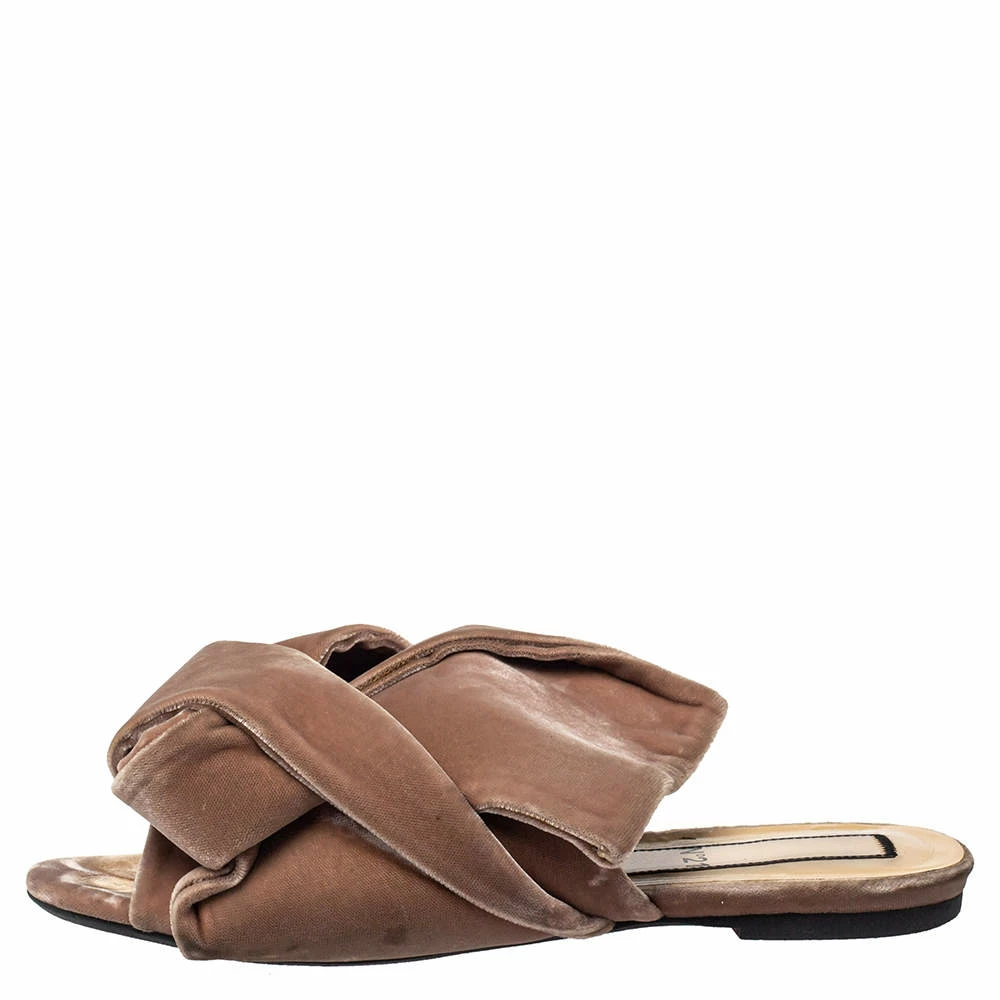 N21 Nº21 Pink Velvet Knot Mule Sandals Size 38.5 Women N21 Nº21 Pink Velvet Knot Mule Sandals Size 38.5 Women -N21shop luxury women n21 used shoes p428656 004